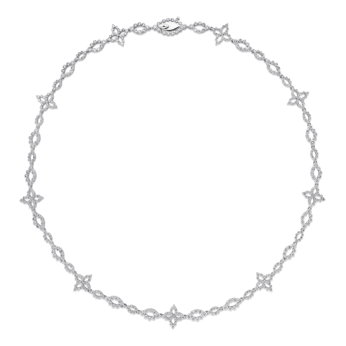 Roberto Coin Diamond Princess Flower Necklace