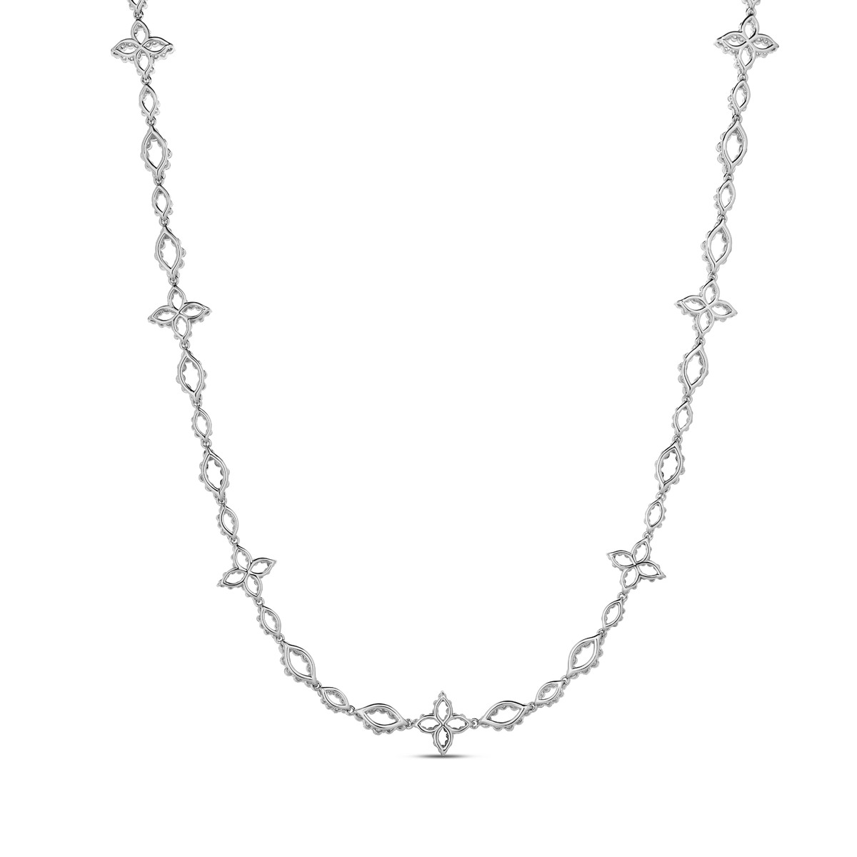 Roberto Coin Diamond Princess Flower Necklace