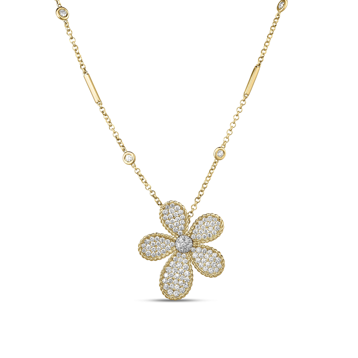Roberto Coin Large Jasmine Flower Necklace