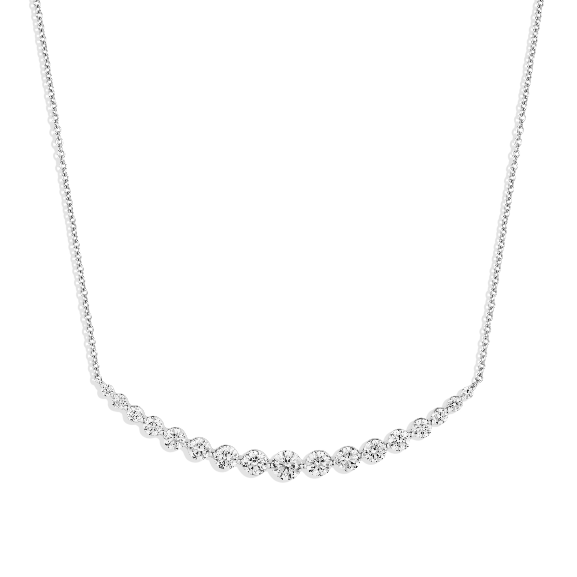 Curved Diamond Necklace