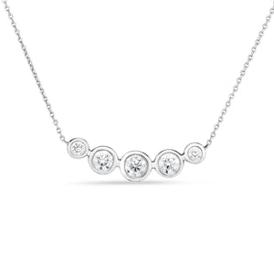 Roberto Coin 5 Station Curved Diamond Necklace