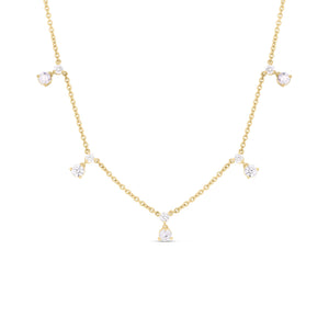 Roberto Coin 5 Station Diamond Dangle Necklace