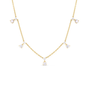 Roberto Coin 5 Station Diamond Dangle Necklace