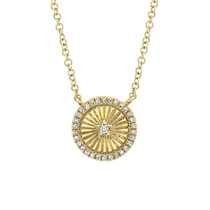 Diamond Star Circle Pendant