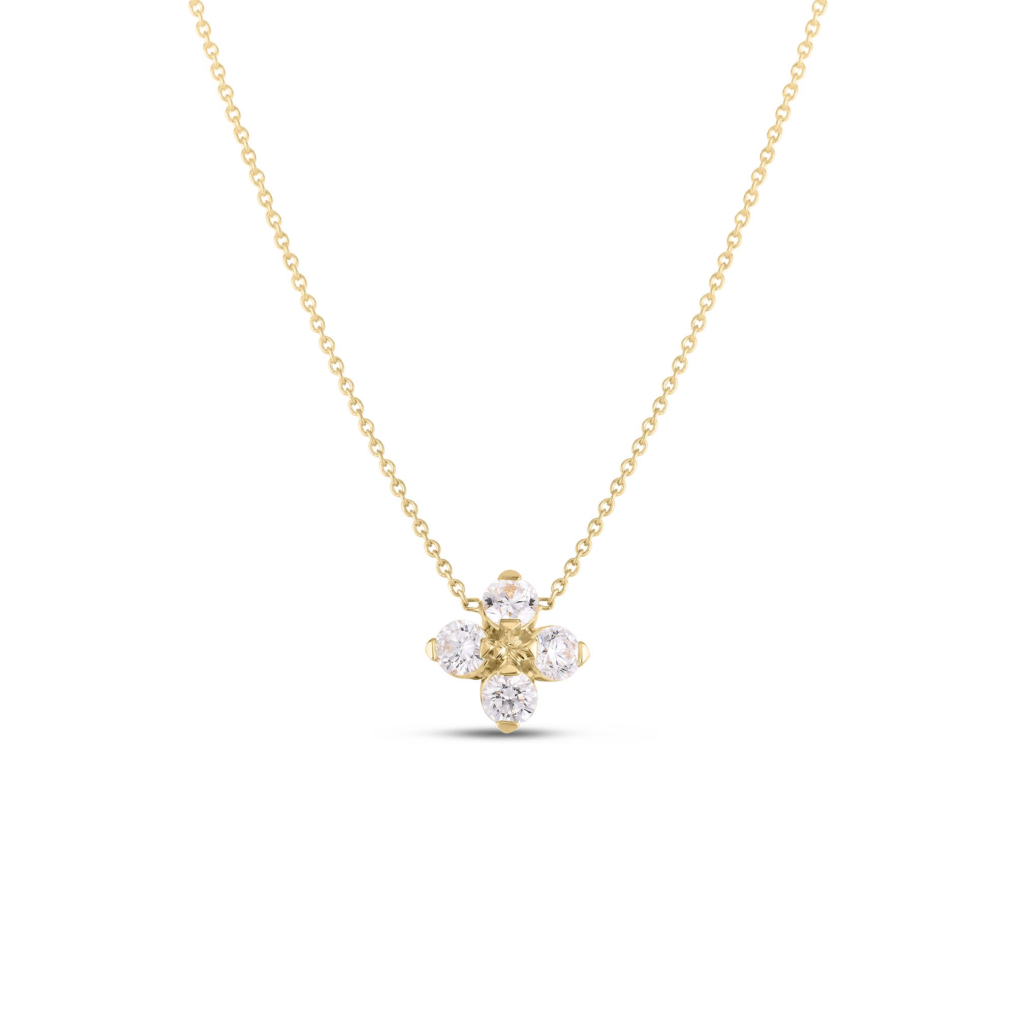 Roberto Coin Love in Verona Diamond Flower Necklace