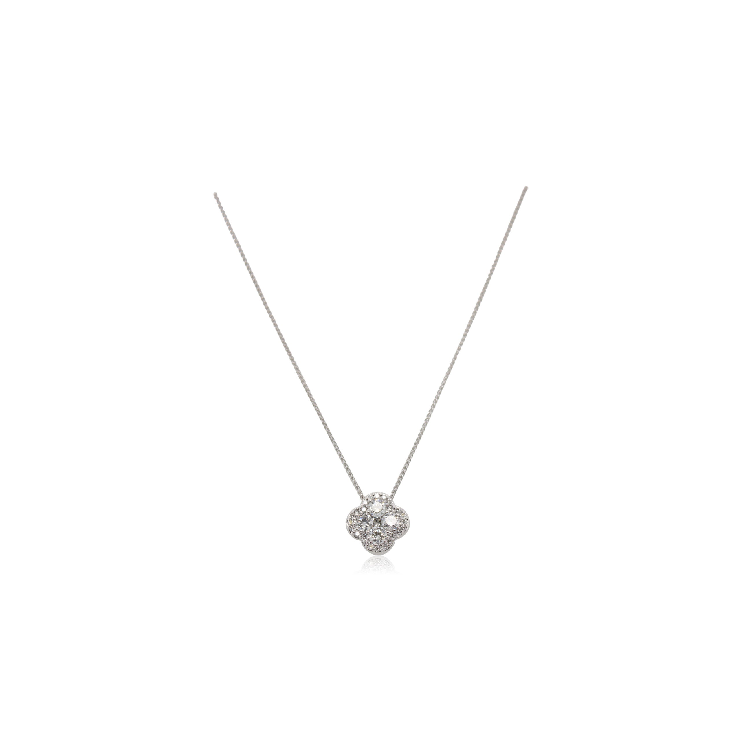 Diamond Floral Pendant