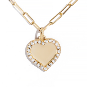 Diamond Halo Heart Pendant