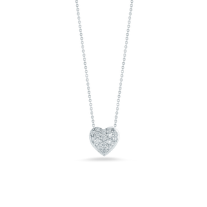 Roberto Coin White Gold Puffed Heart Diamond Pendant