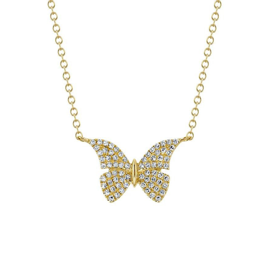 Diamond Butterfly Necklace