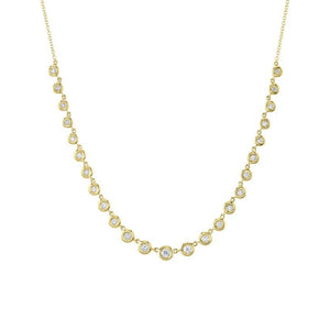 Bezel Set Diamond Necklace