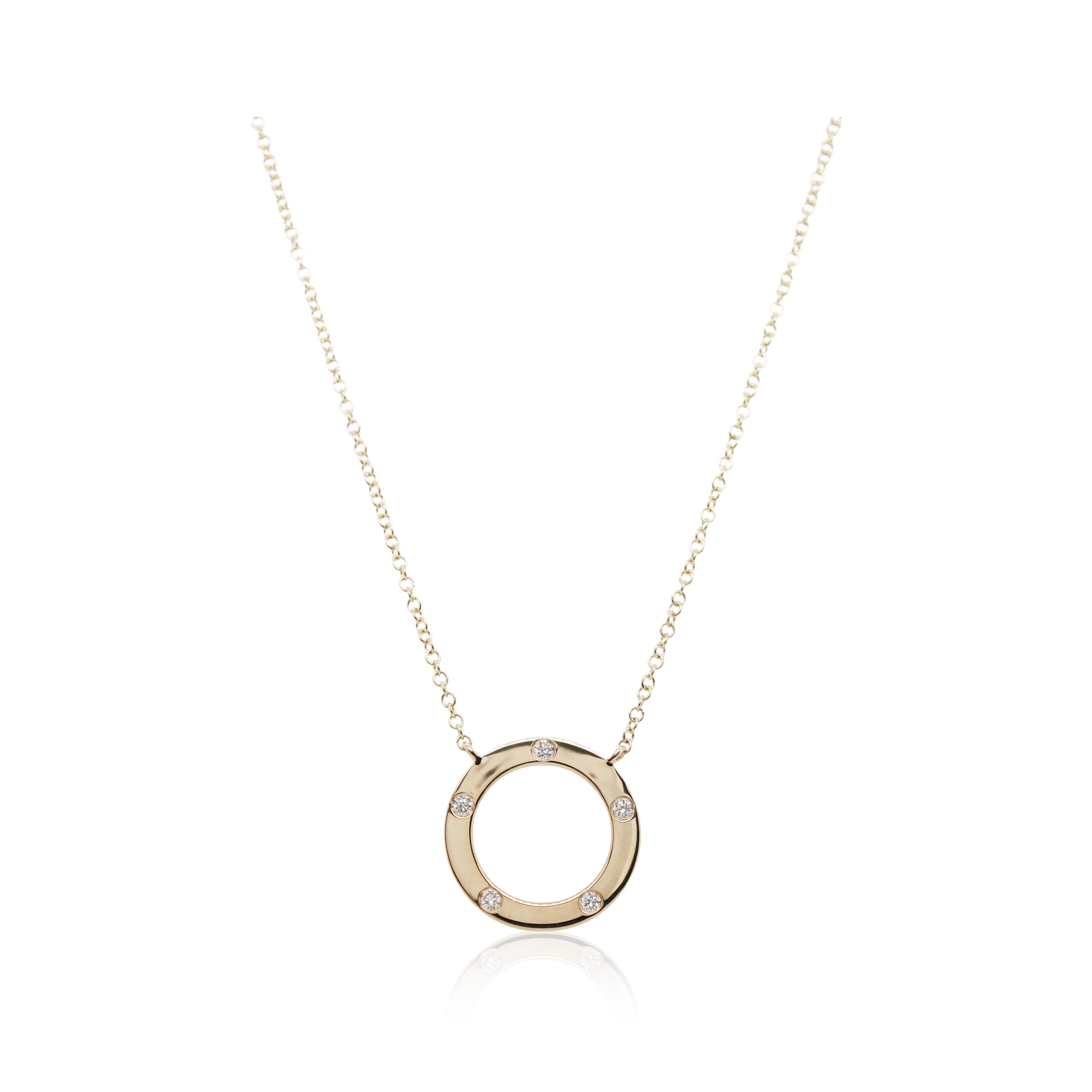 Diamond Station Circle Pendant
