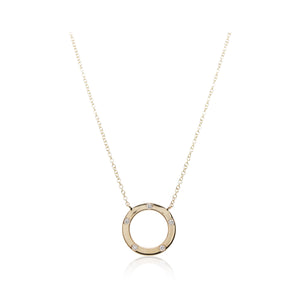 Diamond Station Circle Pendant