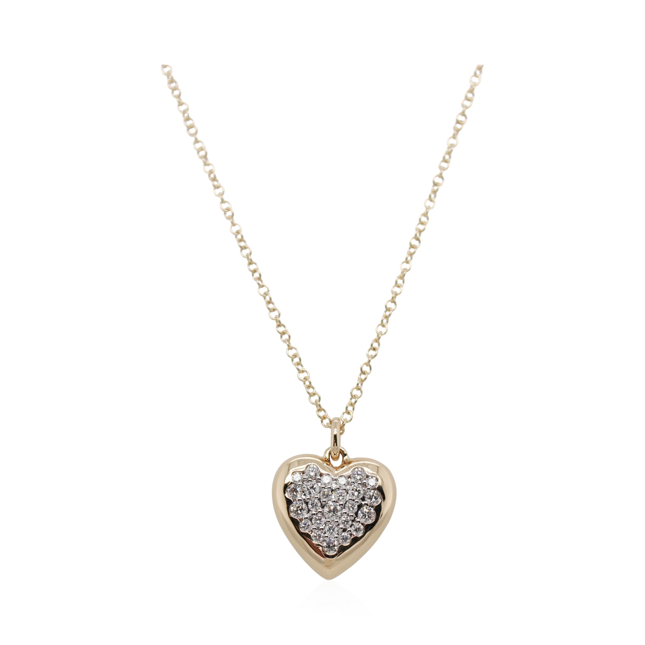 Diamond Cluster Heart Pendant