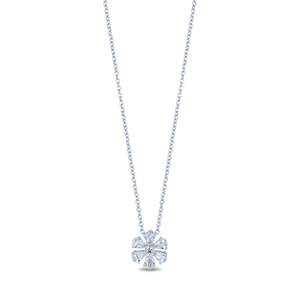 White Gold Diamond Floral Pendant