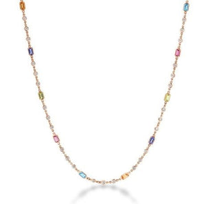 Roberto Coin Multi-Gemstone Station Necklace