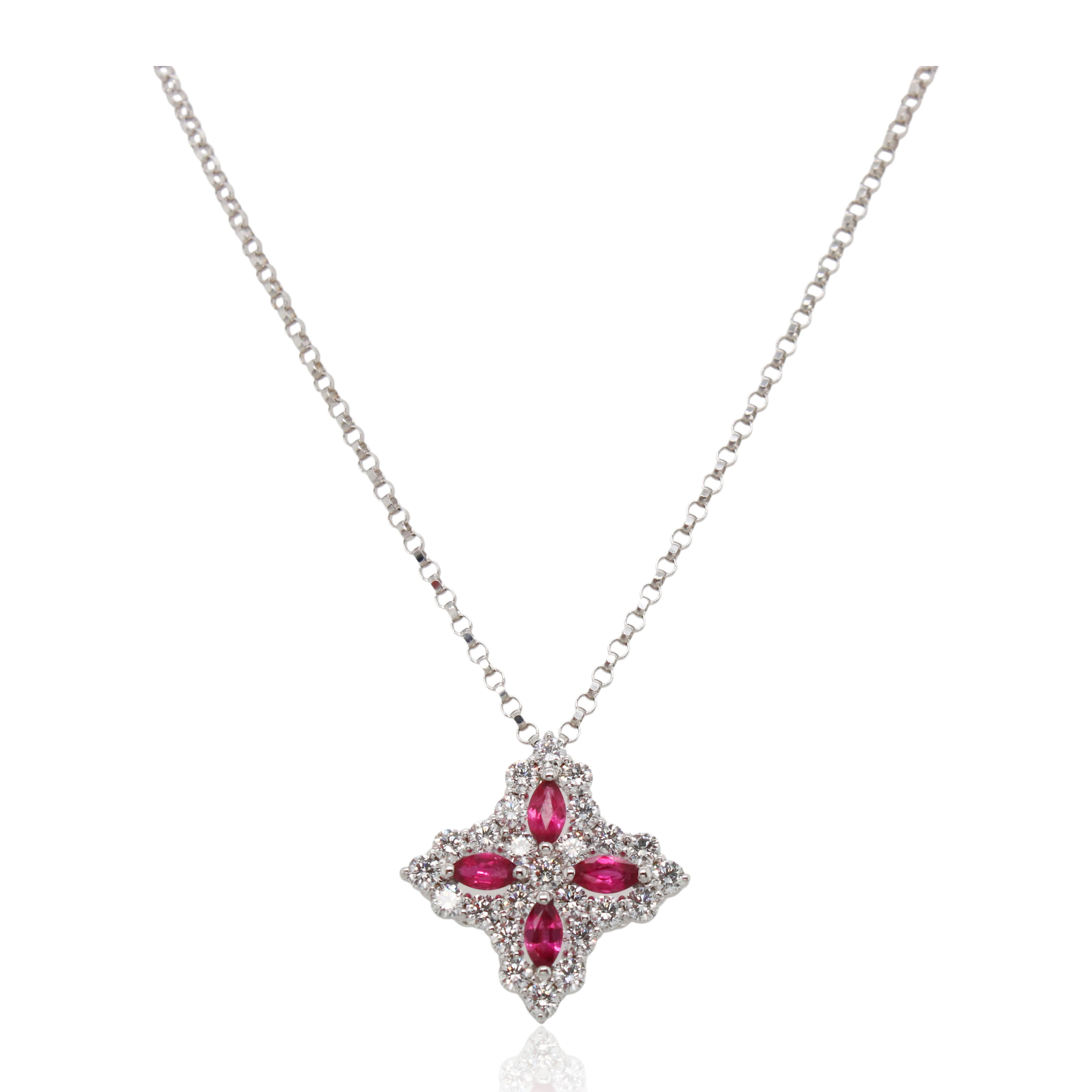 Roberto Coin Venetian Princess Ruby and Diamond Pendant