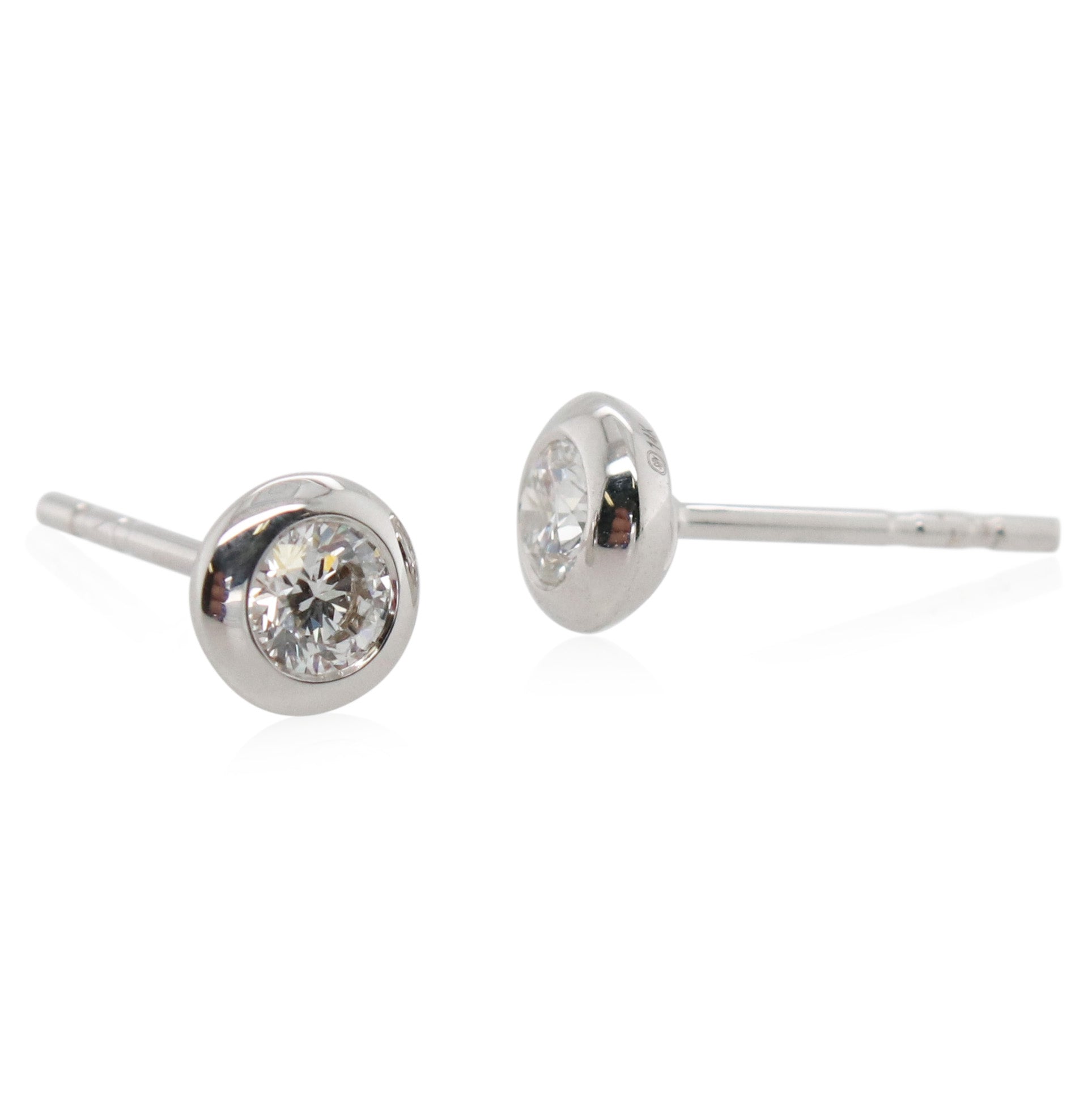 Bezel Set Diamond Studs