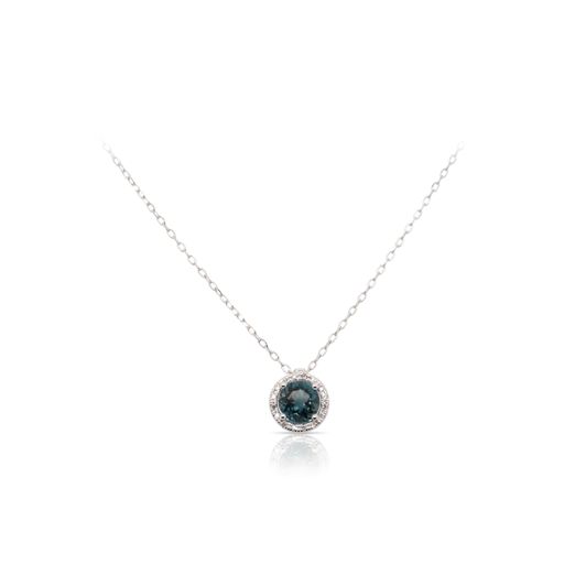 London Blue Topaz and Diamond Necklace