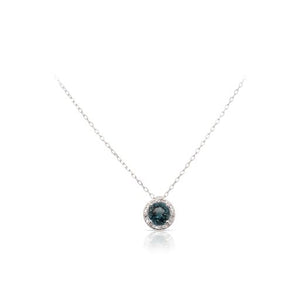 London Blue Topaz and Diamond Necklace