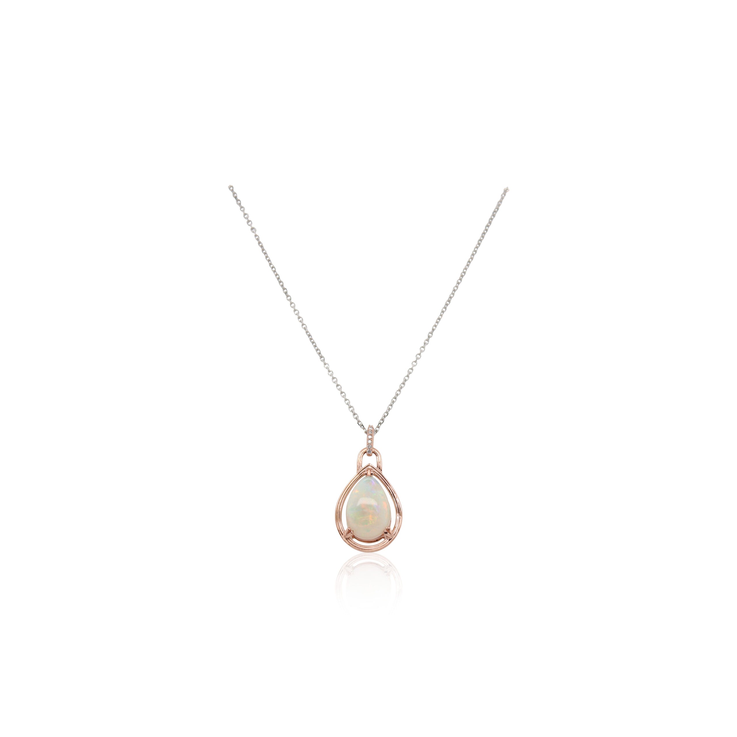 Opal and Diamond Accent Pendant