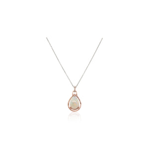 Opal and Diamond Accent Pendant
