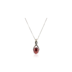 Oval Rose Zircon Pendant