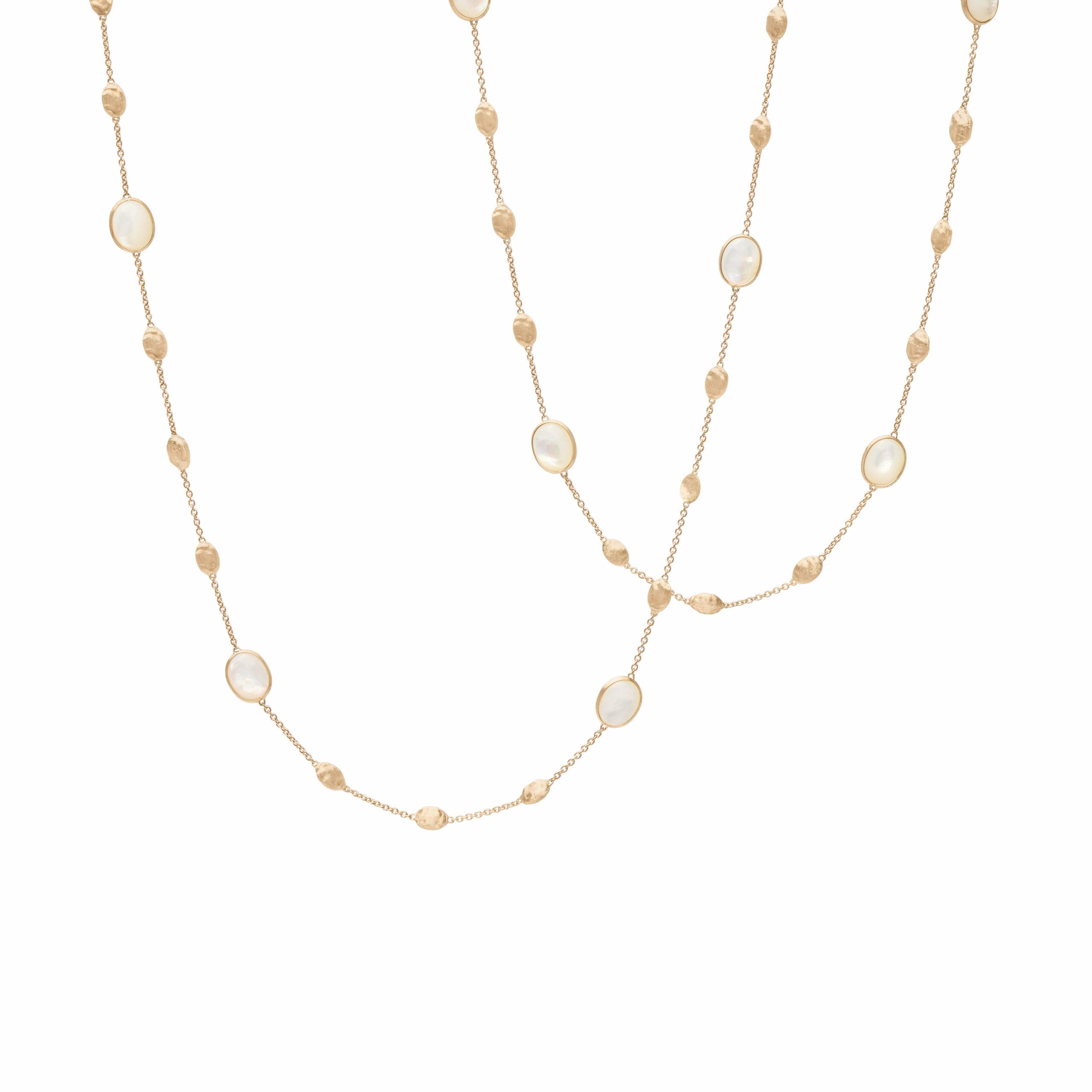 Marco Bicego Siviglia Collection 18K Yellow Gold and Mother of Pearl Long Necklace