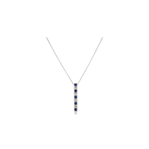 Sapphire and Diamond Bar Pendant