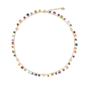Marco Bicego Africa Collection 18k Yellow Gold Single-Strand Mixed Gemstone Necklace