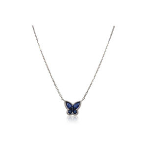 Sapphire Butterfly Necklace