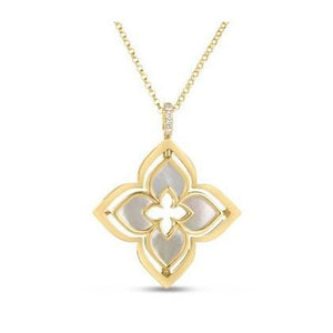 Roberto Coin Mother of Pearl and Diamond Necklace