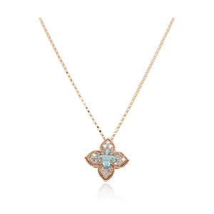 Roberto Coin 0.75ct Blue Topaz and Diamond Venetian Princess Necklace
