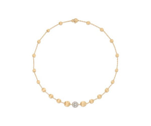 Marco Bicego Africa Alta Collection 18K Yellow Gold Gradient Diamond Necklace