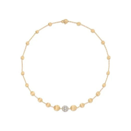Marco Bicego Africa Alta Collection 18K Yellow Gold Gradient Diamond Necklace