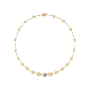 Marco Bicego Africa Alta Collection 18K Yellow Gold Gradient Diamond Necklace