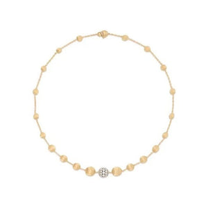 Marco Bicego Africa Alta Collection 18K Yellow Gold Gradient Diamond Necklace