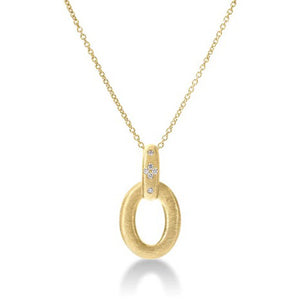 Roberto Coin Duchessa Small Oval Diamond Pendant