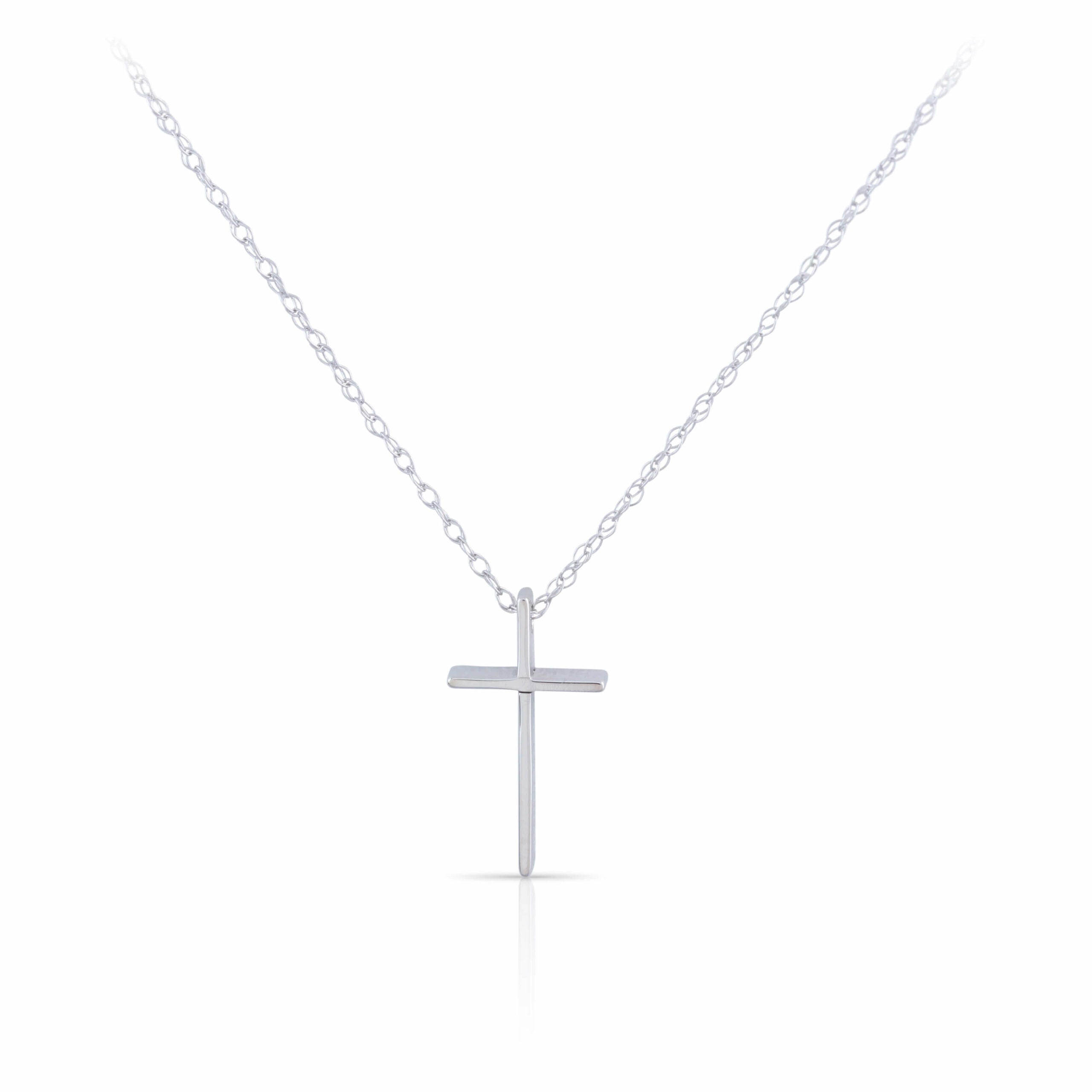 White Gold Cross Necklace