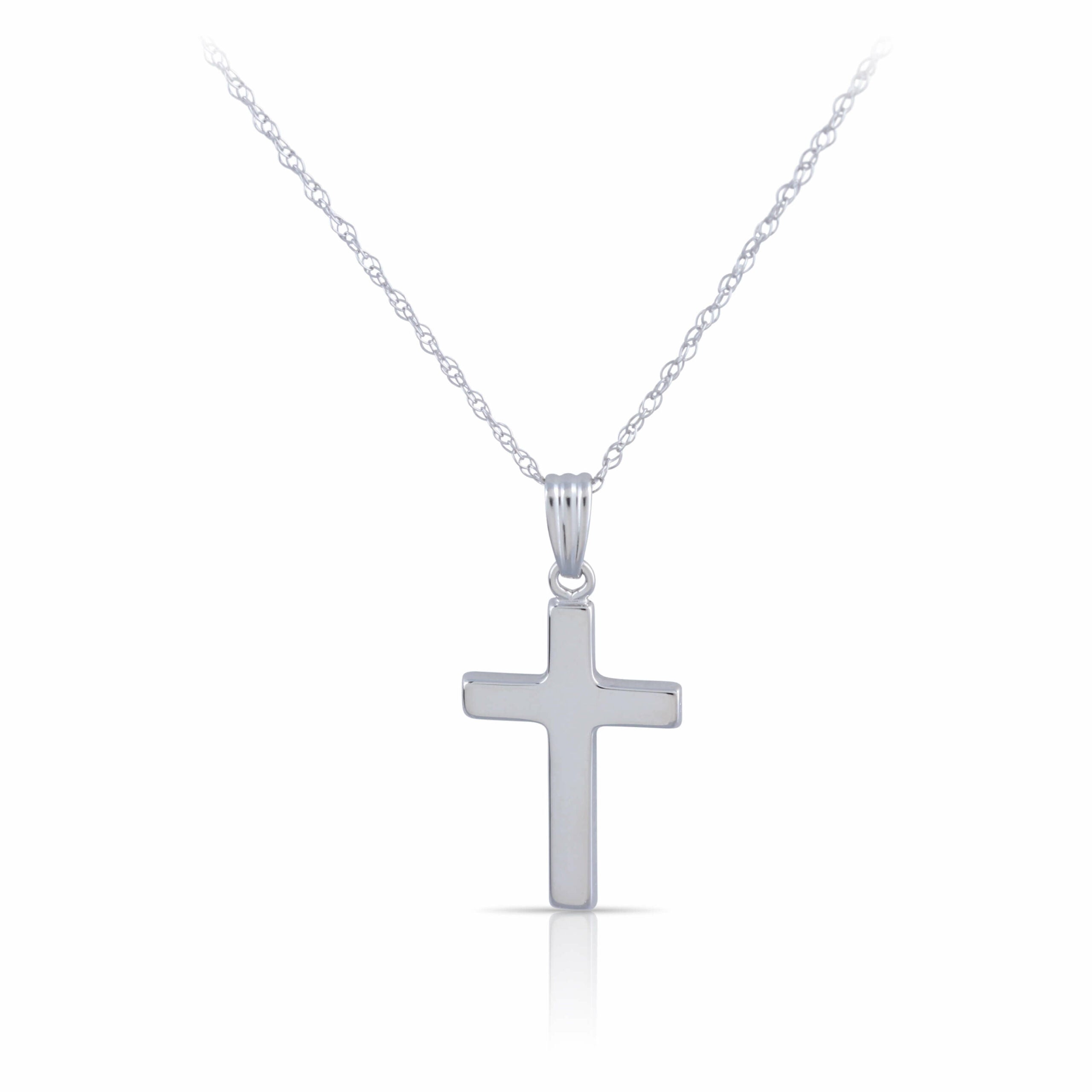 White Gold Cross Necklace