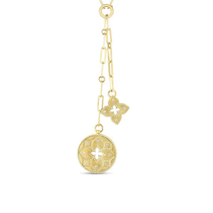 Roberto Coin Diamond Venetian Princess Necklace with Paperclip Chain