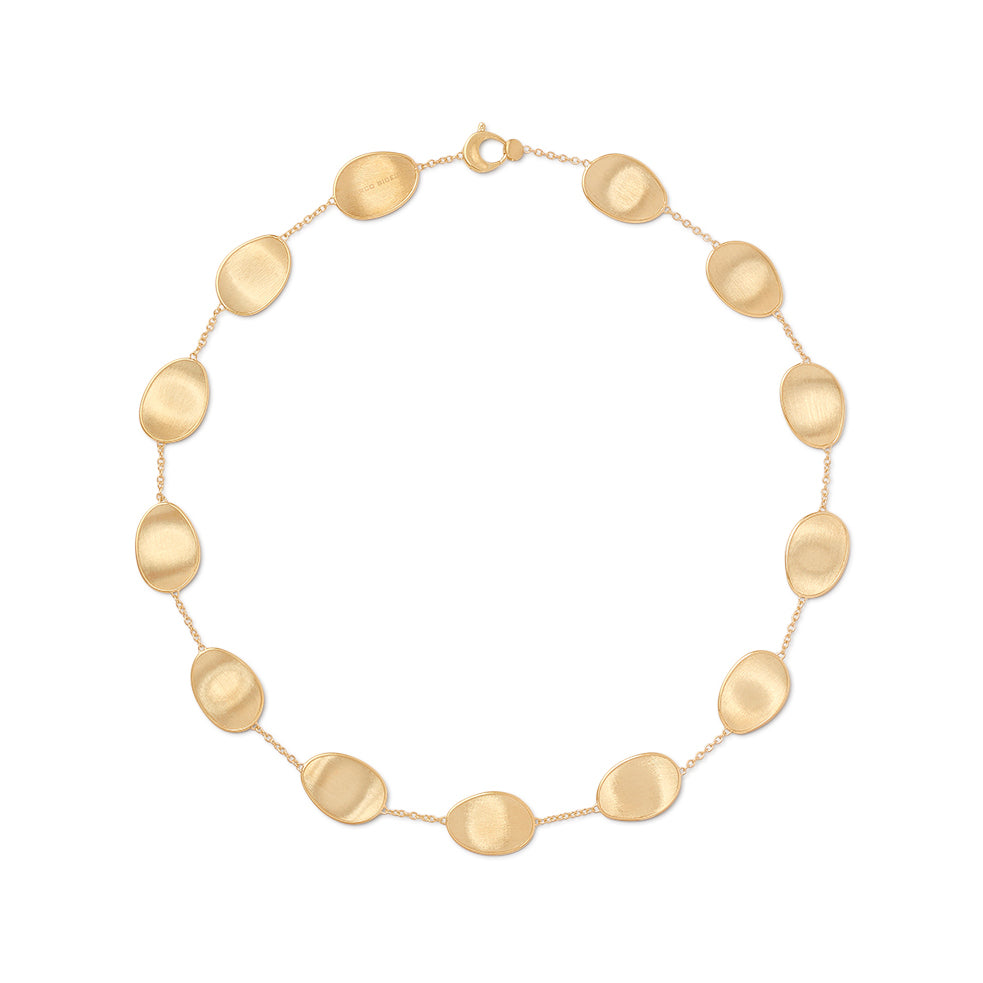 Marco Bicego Lunaria Collection 18 Karat Yellow Gold Petal Single Strand Necklace