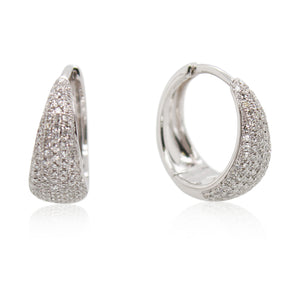 Diamond Pavé Huggie Hoops