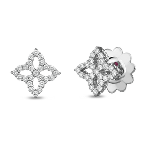 Roberto Coin Small Diamond Flower Studs