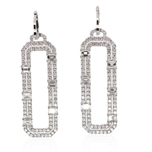 5.34ct Diamond Open Drop Earrings