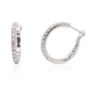 Diamond In/Out Hoop Earrings