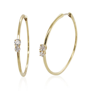 Roberto Coin 0.55ct Total Weight Diamond Hoops