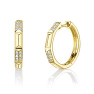 Diamond Geo Cut Hoops