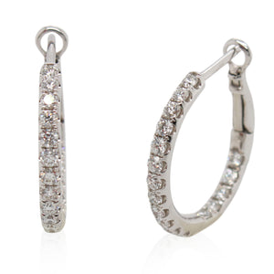 0.79ct Total Weight Diamond In/Out Hoops