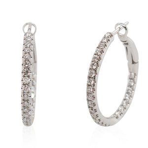 1.12ct Total Weight Diamond Hoops