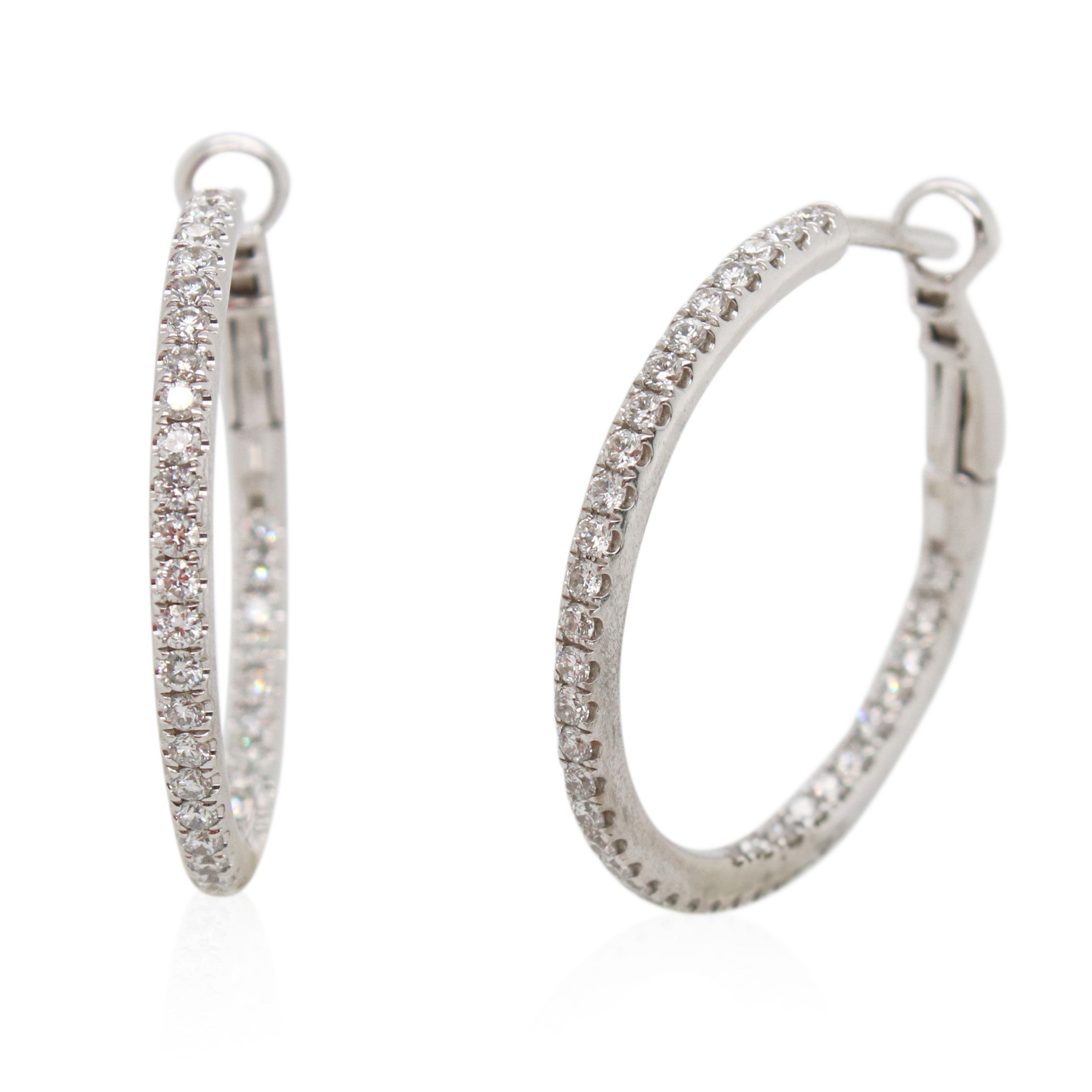 0.72ct Total Weight Diamond Hoops